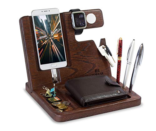 wood phone organizer