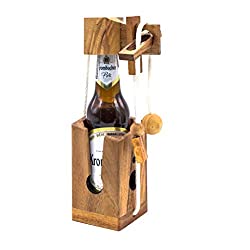 wooden beer puzzles challenge