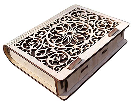 wooden book jewelry box