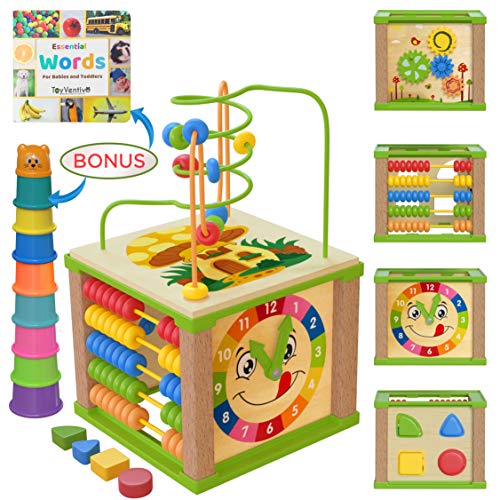 wooden kids activity cube