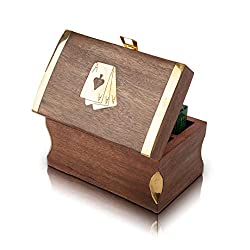 wooden playing cards box