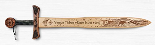 wooden sword wall decor